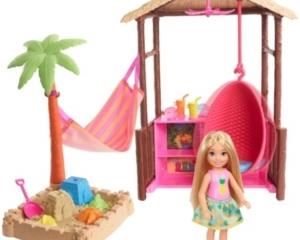Barbie Chelsea Doll Tiki Hut Playset with Moldable Sand