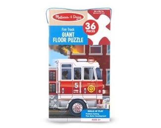 Melissa & Doug Fire Truck Giant Floor Puzzle, 36 Piece. BOX DAMAGE. ALL CONTENTS VERIFIED