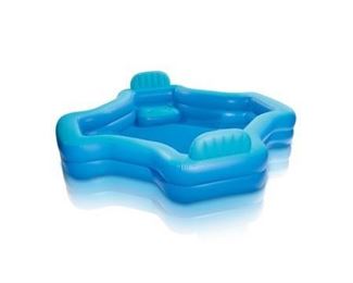 Intex Inflatable 2-Seat Swim Center Family Lounge Pool. box damage. items appear new