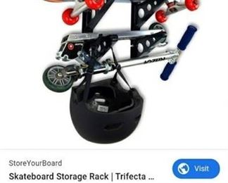 Blasm M Products Skateboard Rack. 3 pair