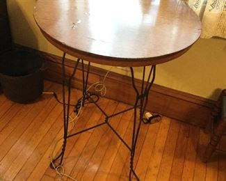 Antique Bistro Table with Two Chairs