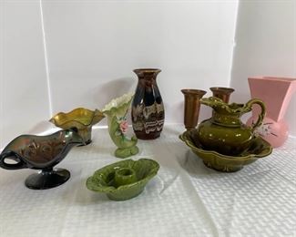 McCoy Pottery/Glassware, Haeger Candlestick, Misc Vases https://ctbids.com/#!/description/share/331107