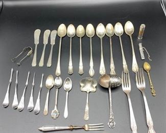 Collection of Assorted Unmarked Silver Pieces https://ctbids.com/#!/description/share/331176