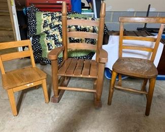 Miniature Chairs and child Size Rocker https://ctbids.com/#!/description/share/331180
