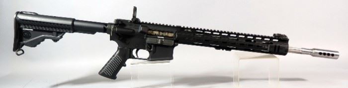 DPMS Panther Arms Model A-15 .223-5.56mm Rifle SN# DM3876K, Adjustable Stock, Flip Up Sight, .223 Wylde SS Fluted Barrel W/Vented Muzzle Break, No Mag