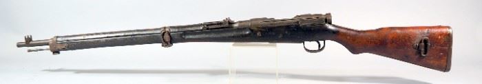Japanese Arisaka Type 99 7.7mm Bolt Action Rifle SN# 19731, Chrysanthemum Intact, Cracks In Stock, "South Pacific USS LCI812"