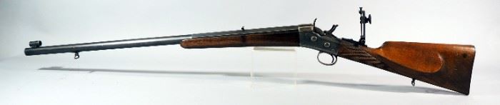Remington / Husqvarna Vapenfabriks Rolling Block 1863 Shotgun SN# 64966, Double Hammer, Made In 1909