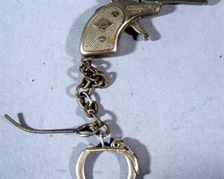Molgora Mignonnette Mondial Miniature Cap Gun Pistol Keychain And Laurel Mini Butane Pistol Lighter