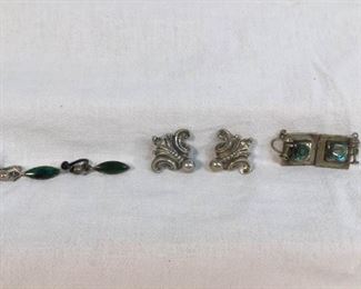 Sterling Silver Earrings Vtg Paua Turquoise 3 Pair https://ctbids.com/#!/description/share/328615