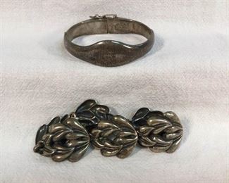 Sterling Silver Bracelets Vintage 2 Pc https://ctbids.com/#!/description/share/328617