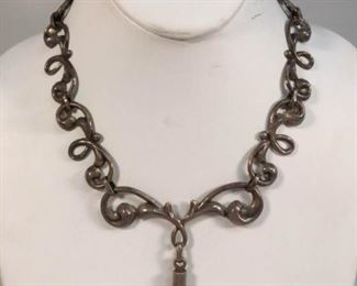 Silver & Amethyst Necklace Vtg https://ctbids.com/#!/description/share/328630