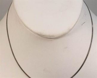 14K White Gold Necklace Italy https://ctbids.com/#!/description/share/328633