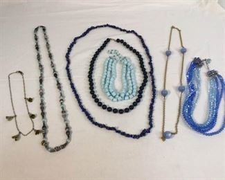 Blue Vintage Necklaces 7 Pc https://ctbids.com/#!/description/share/328642