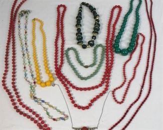 Colorful Vtg Necklaces w/ Jade 10 Pc https://ctbids.com/#!/description/share/328647
