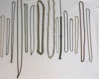 Chain & Rope Style Gold & Silver Toned Necklaces 15 Pc https://ctbids.com/#!/description/share/328656