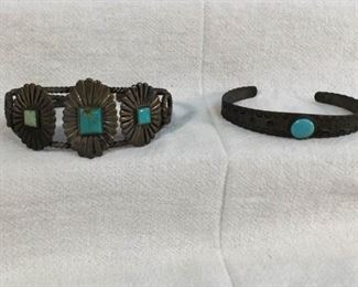 Turquoise Native Am Vtg Bracelets 2 Pc https://ctbids.com/#!/description/share/329092