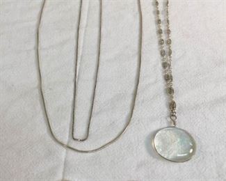Sterling Silver Necklaces & Rings (5Pcs) https://ctbids.com/#!/description/share/329118