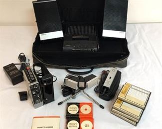 Vintage Sony TC-55 Tape recorder, TC-124 Cassette Stereo, Speakers, Mic, Tapes & Cases (15Pcs) https://ctbids.com/#!/description/share/330305