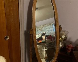 Maple door length mirror