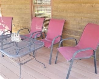 Patio table and chairs