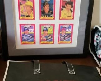 Racing cards framed
