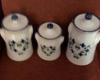 North Carolina pottery canister set