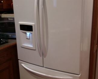 French Door White Refrigerator