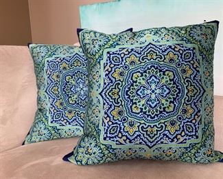 Silk Moroccan-Inspired Print Pillows