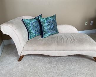 Chaise Lounge in everyday suede 60”L x 25”D x 26” W