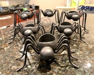 Pottery Barn tea light spooky spiders