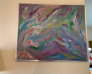 Large assortment of original abstract paintings