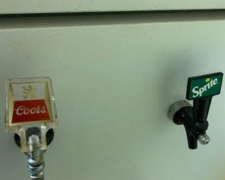 Coors and sprite taps on kegerator