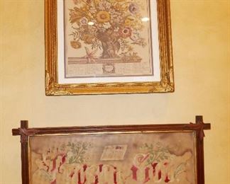 Victorian Framed Embroidery