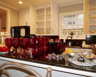 Lots Christmas Glasses & China