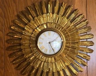 Syroco Gold MCM Starburst Clock