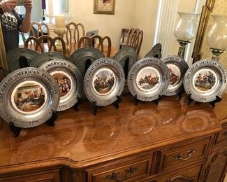 The Great American Revolution Pewter Plates