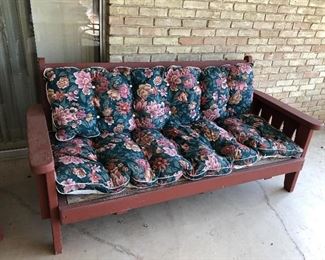 Wood Patio Sofa