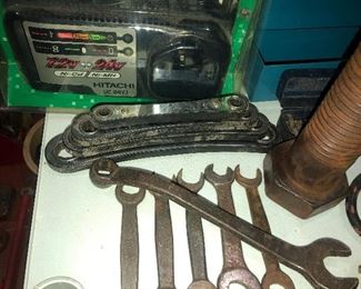 Antique Ford wrenches, Hitachi charger
