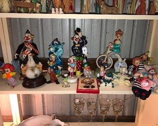 Clown statues and collectibles