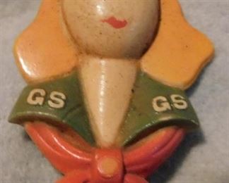 Figural Girl Scout Pin