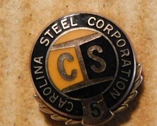 10K Gold Carolina Steel Service Pin