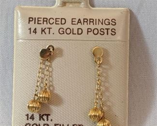 14K Gold Filled Dangle Earrings