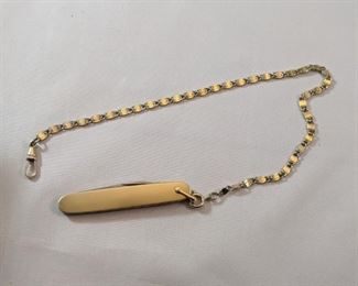 Gold Filled Watch Chain and Watch Knife