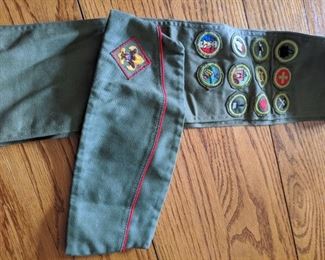 Boy Scout Cap and Sash with Patches