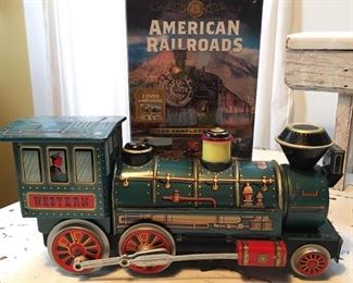 Vintage working steam train