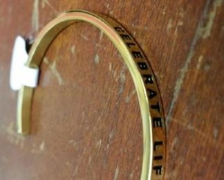 Mantraband, stainless steel dipped in 18k gold