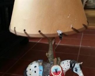 Native American pony lamp