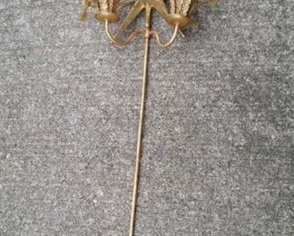 tall golden sunburst mirror wall sconce