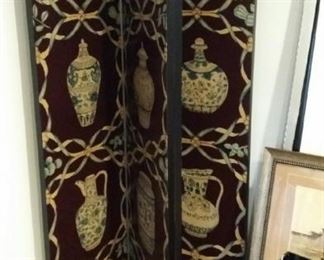 Chinese hand painted screen