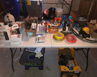 Garage items, home renovating items ,gardening tools 
